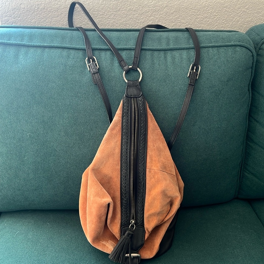 Free People suede backpack